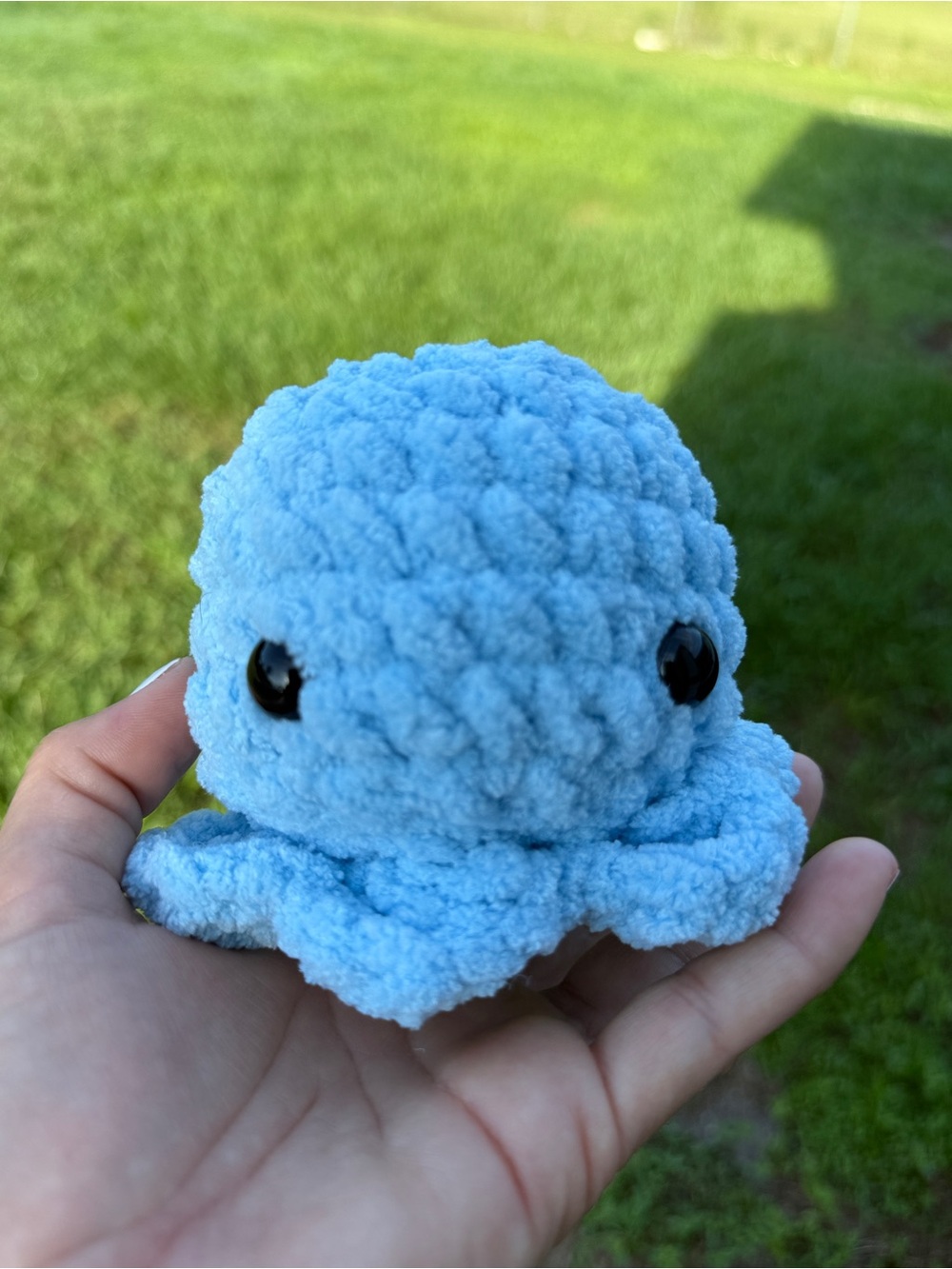 Handmade Baby Blue Crochet Octopus Amigurumi